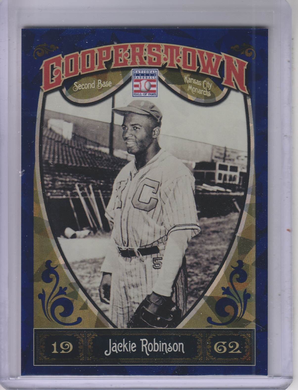 2013 Panini Cooperstown Blue Crystal #42 Jackie Robinson