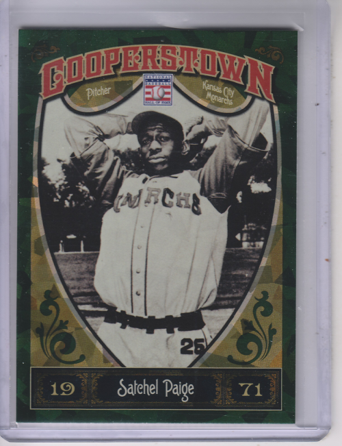2013 Panini Cooperstown Green Crystal #17 Satchel Paige