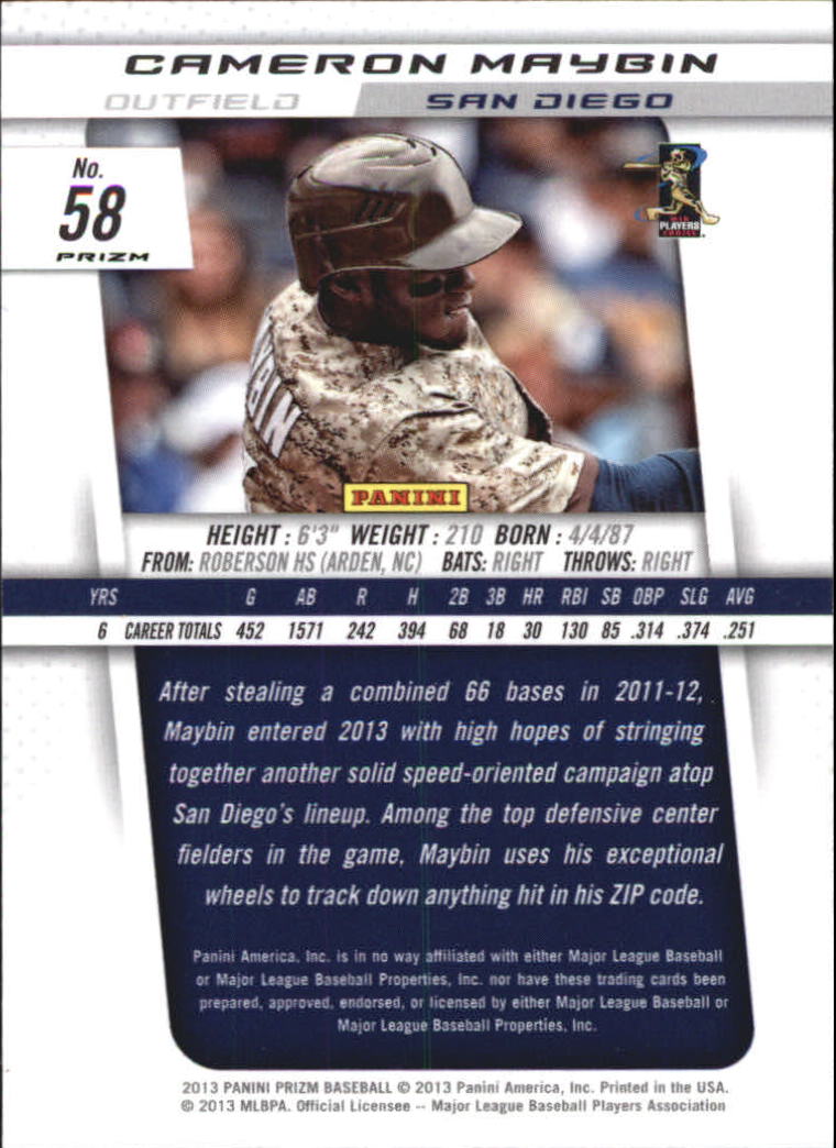 A6790- 2013 Panini Prizm Baseball Cards Group 3 -You Pick- 15+ FREE US SHIP - Picture 108 of 263