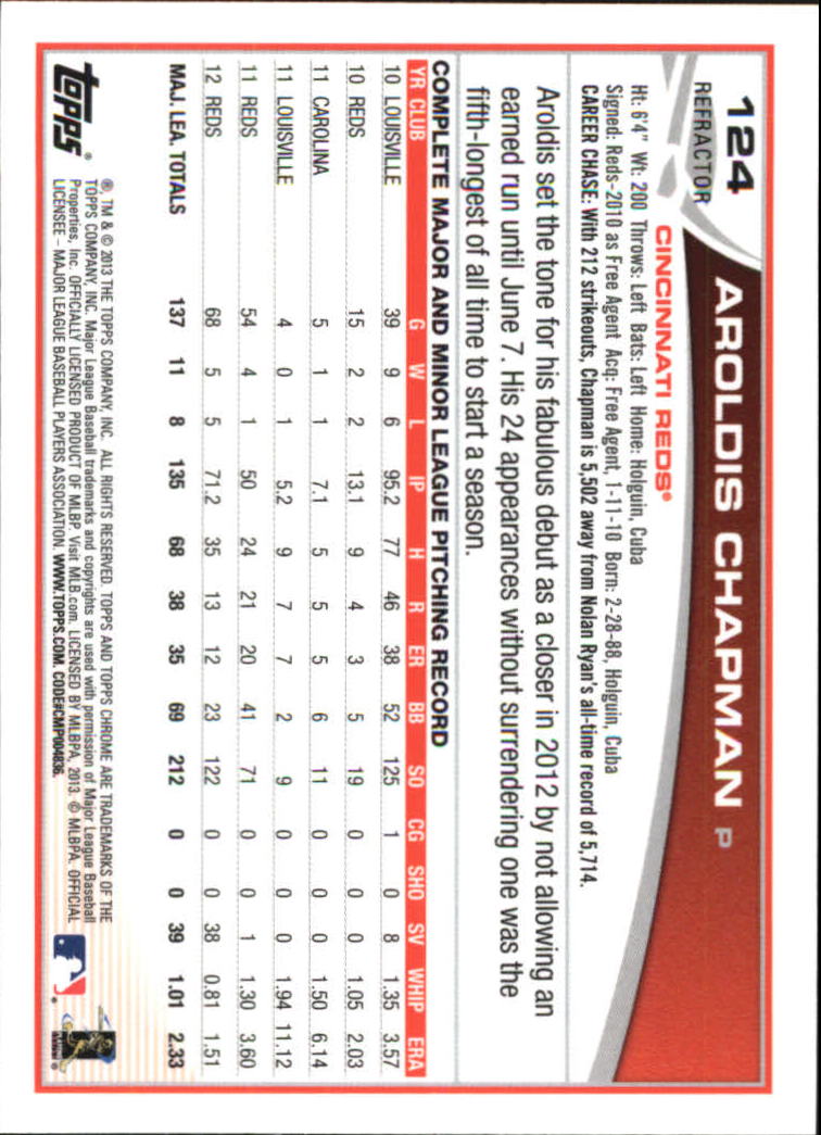 A2153- 2013 Topps Chrome BB Assorted Insert Cards1 -You Pick- 15+ FREE US SHIP - Picture 191 of 429