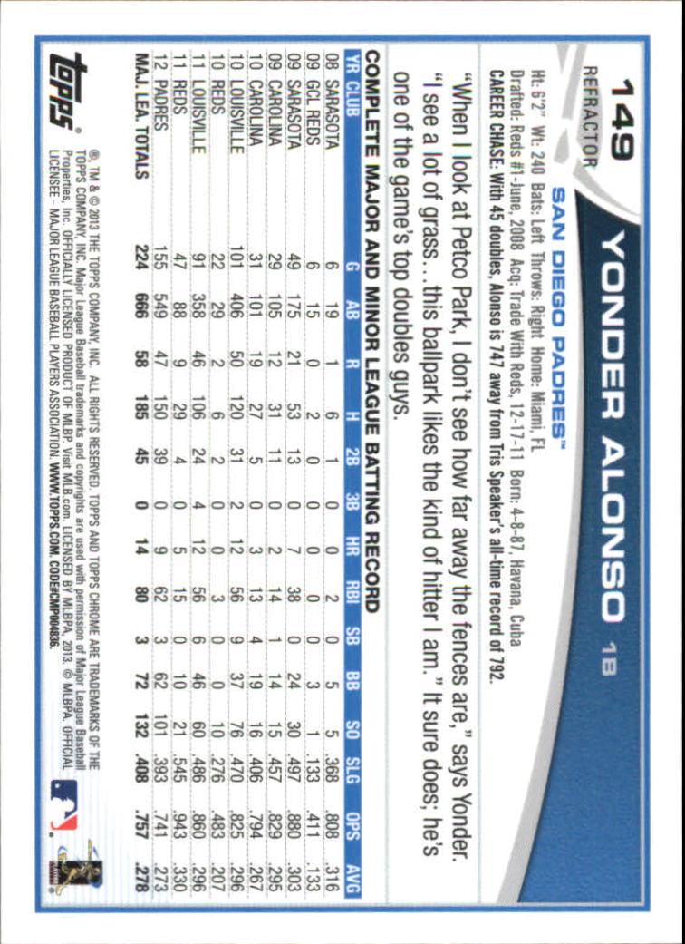A2153- 2013 Topps Chrome BB Assorted Insert Cards1 -You Pick- 15+ FREE US SHIP - Picture 206 of 429