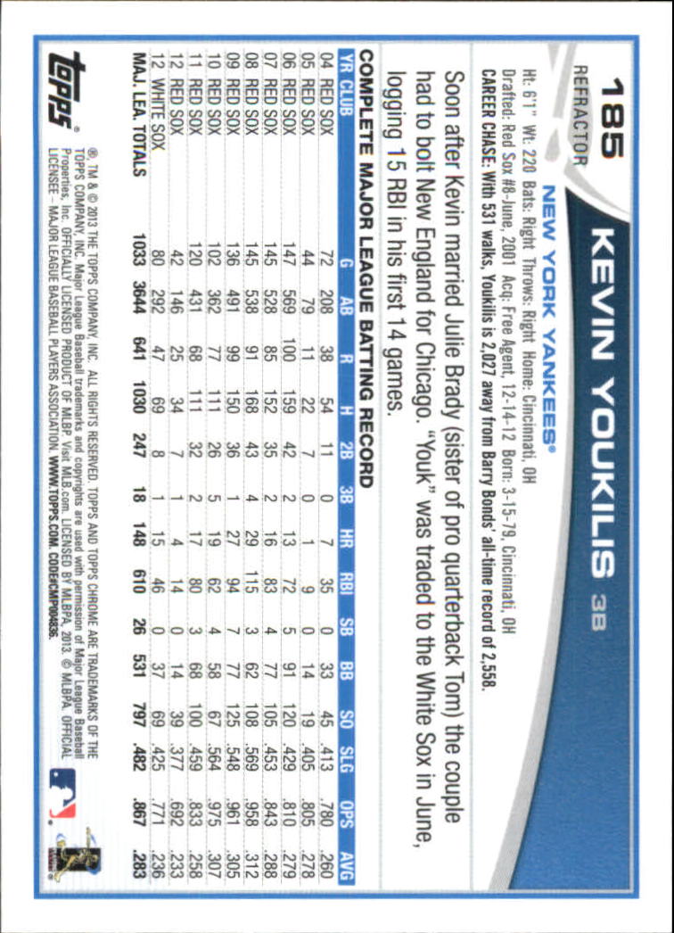 A2153- 2013 Topps Chrome BB Assorted Insert Cards1 -You Pick- 15+ FREE US SHIP - Picture 230 of 429