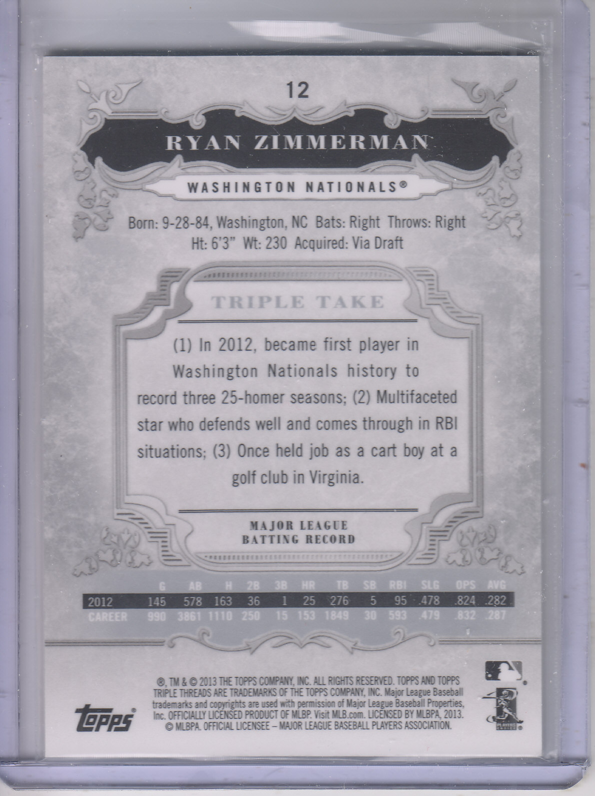 B3000- 2013 Topps Triple Threads Baseball #s 1-100 -You Pick- 15+ FREE US SHIP - Picture 17 of 125