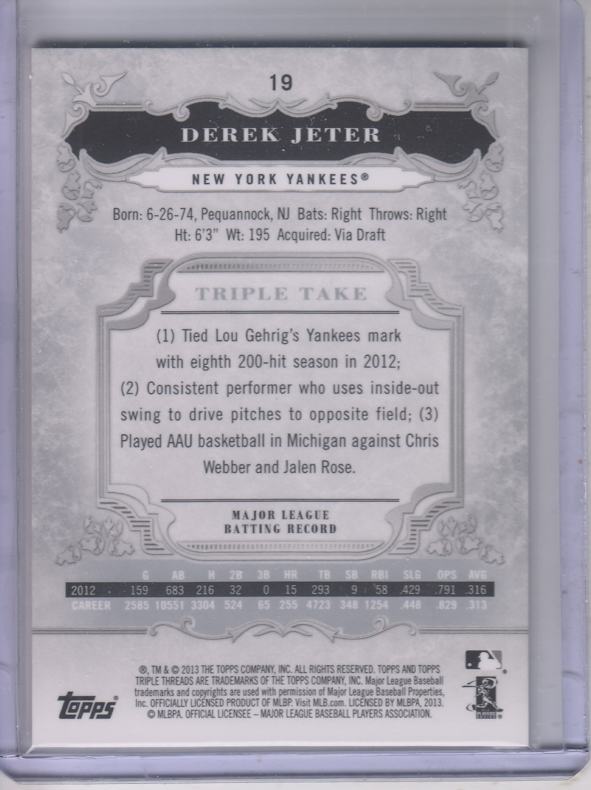 B3000- 2013 Topps Triple Threads Baseball #s 1-100 -You Pick- 15+ FREE US SHIP - Picture 27 of 125
