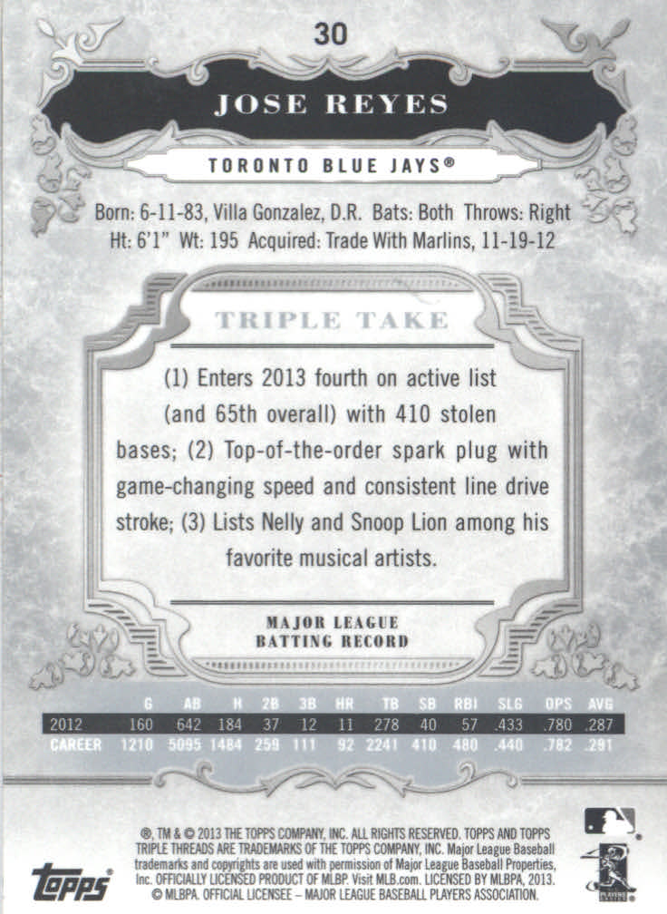 B3000- 2013 Topps Triple Threads Baseball #s 1-100 -You Pick- 15+ FREE US SHIP - Picture 43 of 125