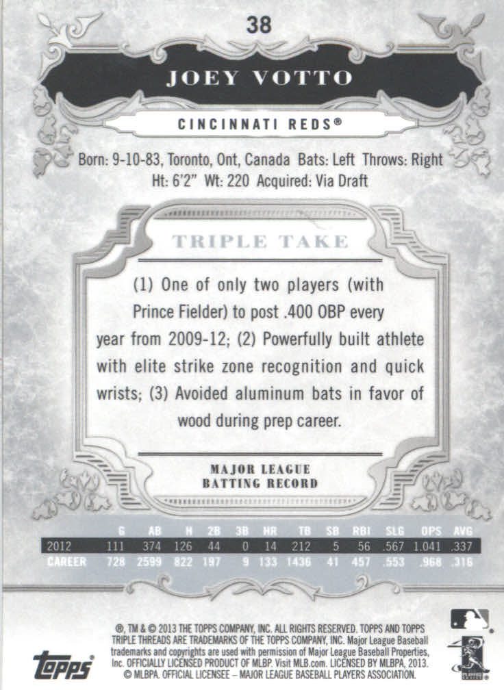 B3000- 2013 Topps Triple Threads Baseball #s 1-100 -You Pick- 15+ FREE US SHIP - Picture 57 of 125