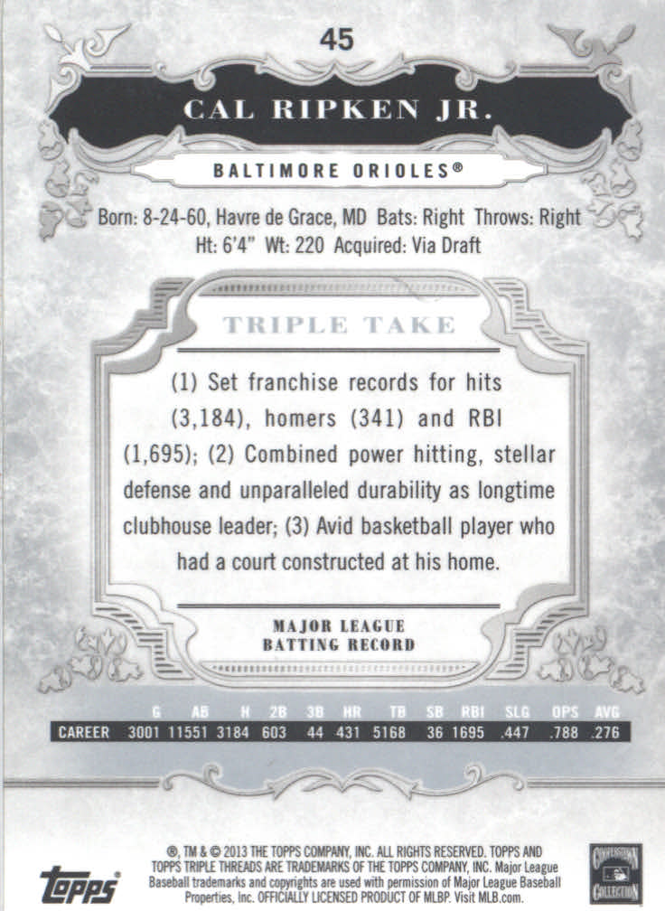 B3000- 2013 Topps Triple Threads Baseball #s 1-100 -You Pick- 15+ FREE US SHIP - Picture 61 of 125