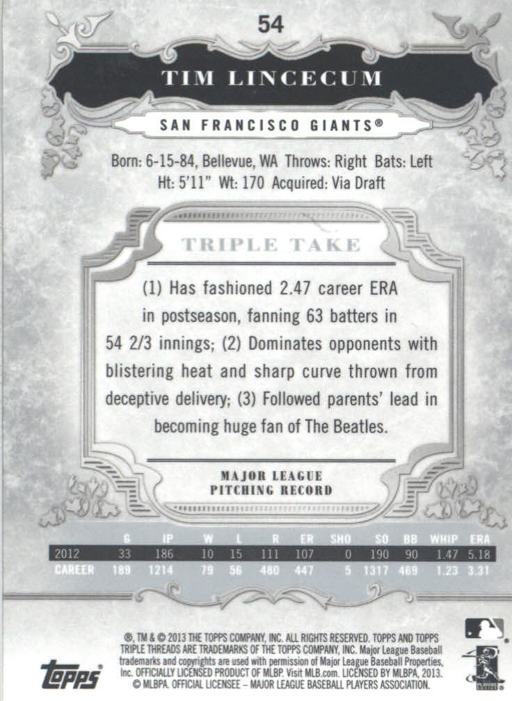 B3000- 2013 Topps Triple Threads Baseball #s 1-100 -You Pick- 15+ FREE US SHIP - Picture 71 of 125