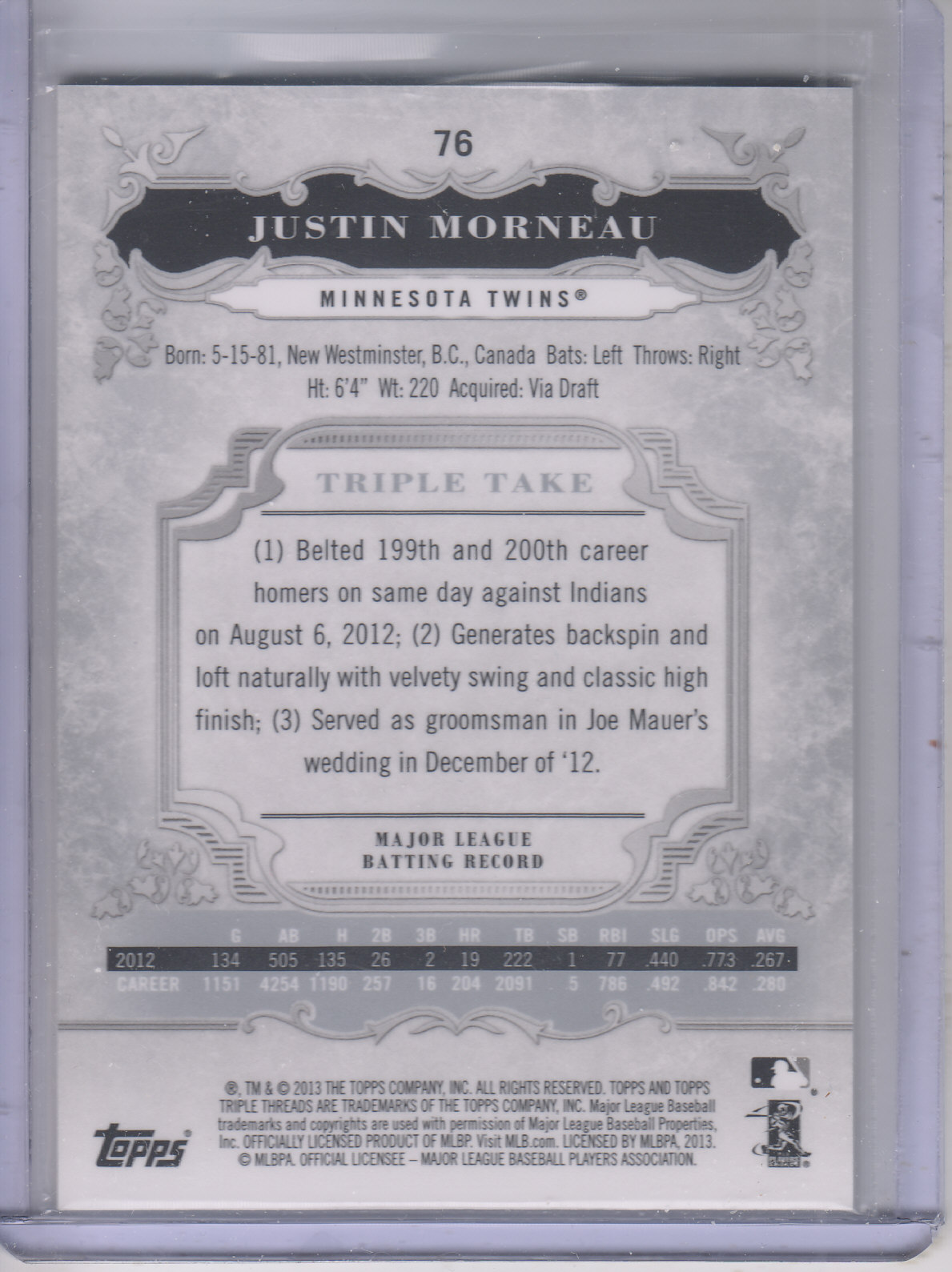B3000- 2013 Topps Triple Threads Baseball #s 1-100 -You Pick- 15+ FREE US SHIP - Picture 101 of 125