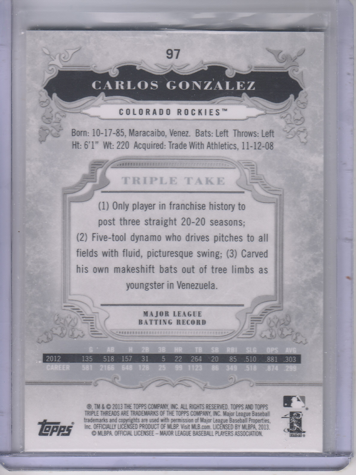 B3000- 2013 Topps Triple Threads Baseball #s 1-100 -You Pick- 15+ FREE US SHIP - Picture 121 of 125