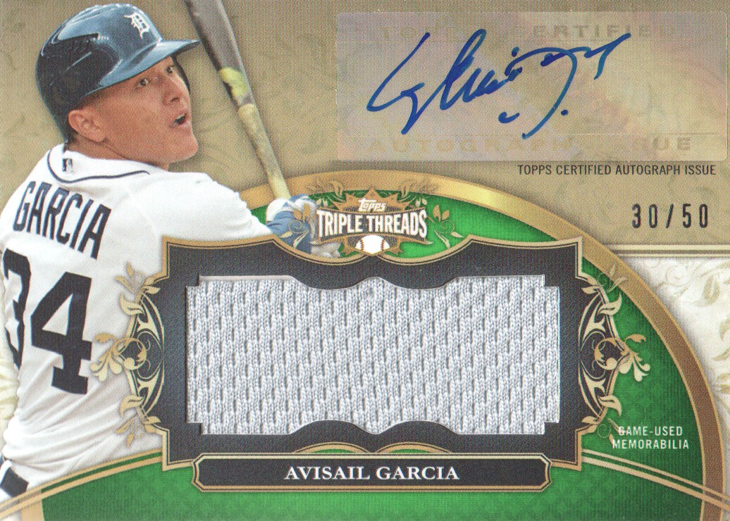 2013 Topps Triple Threads Unity Relic Autographs Emerald #AG2 Avisail Garcia EXCH