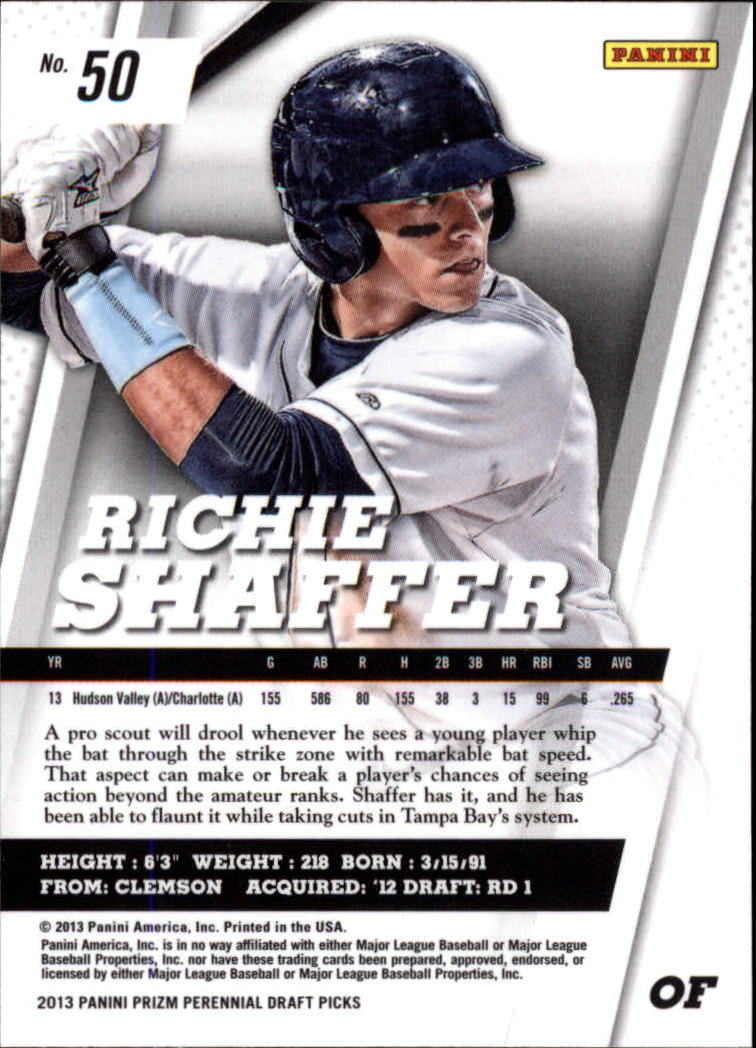 2013 Panini Prizm Perennial Draft Picks #50 Richie Shaffer back image