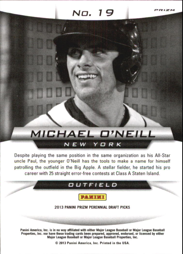 2013 Panini Prizm Perennial Draft Picks Draft Hits Prizms #19 Michael O'Neill back image