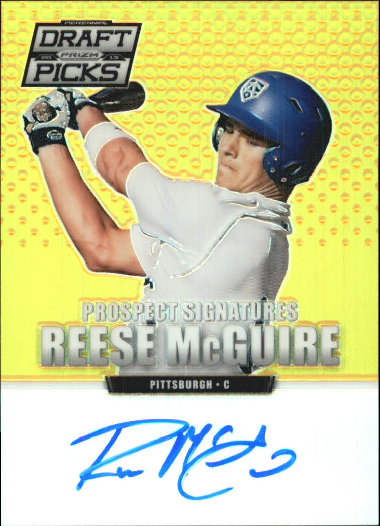 2013 Panini Prizm Perennial Draft Picks Prospect Signatures Gold Prizms #15 Reese McGuire