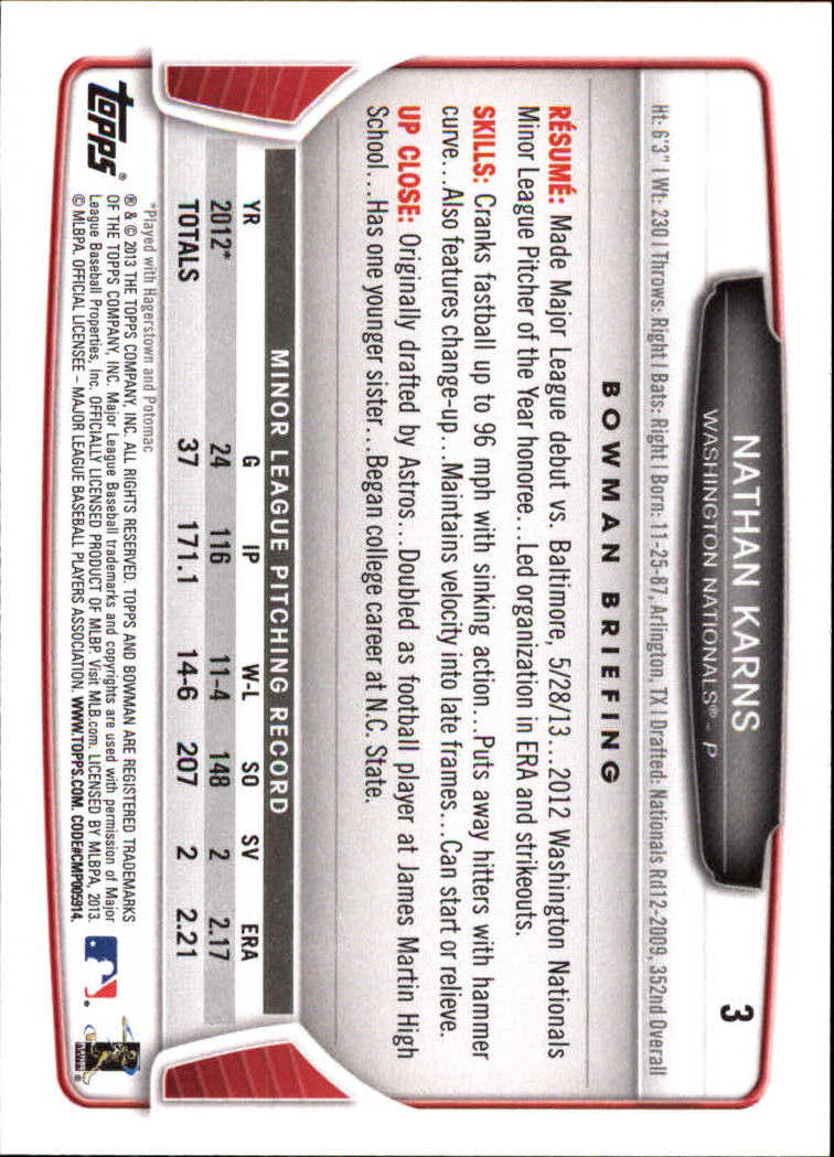2013 Bowman Draft Baseball Card Pick (Base) - Picture 7 of 91