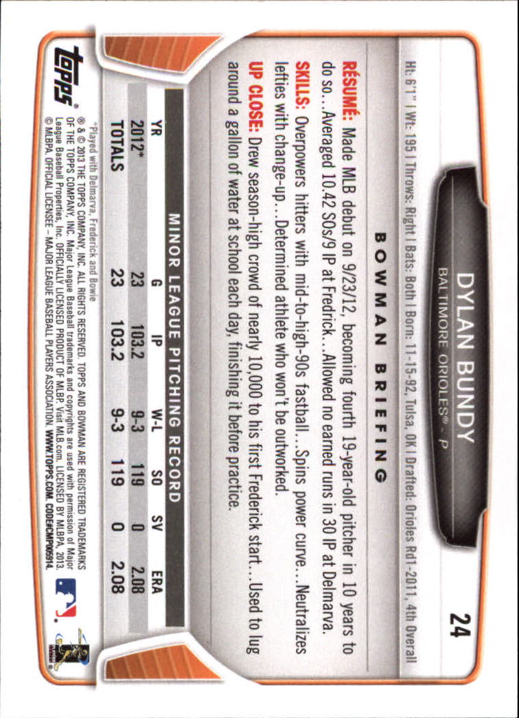 2013 Bowman Draft Baseball Card Pick (Base) - Picture 49 of 91