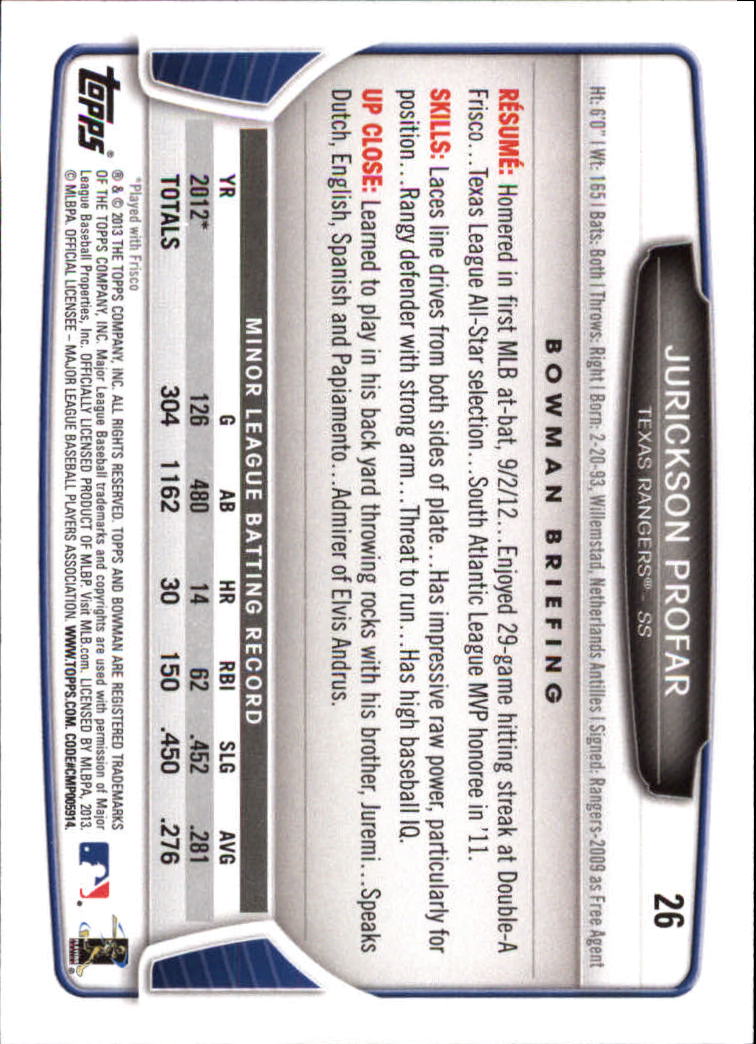 2013 Bowman Draft Baseball Card Pick (Base) - Picture 53 of 91