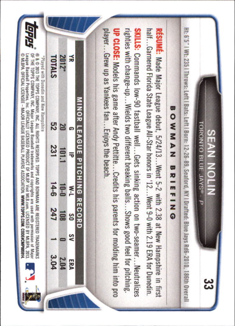2013 Bowman Draft Baseball Card Pick (Base) - Picture 67 of 91