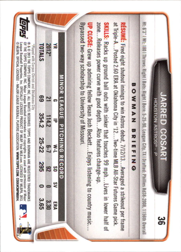 2013 Bowman Draft Baseball Card Pick (Base) - Picture 73 of 91