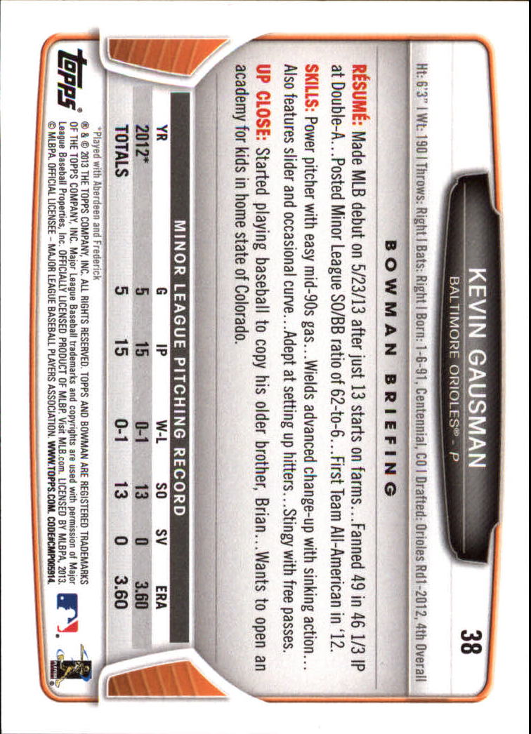 2013 Bowman Draft Baseball Card Pick (Base) - Picture 77 of 91