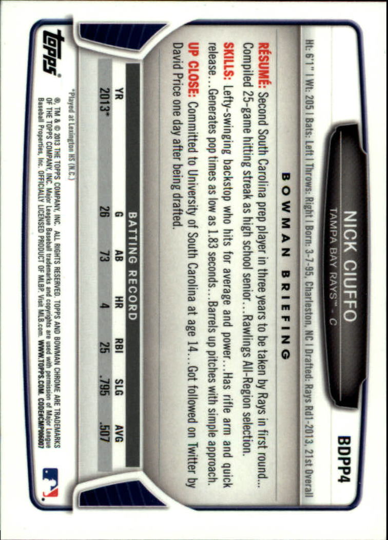 2013 Bowman Chrome Draft Draft Picks Baseball (Pick Card From List) C11 02-25 - Picture 7 of 237