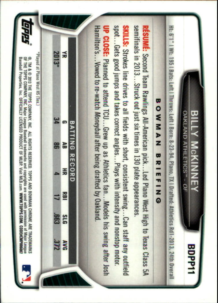 2013 Bowman Chrome Draft Draft Picks Baseball (Pick Card From List) C11 02-25 - Picture 19 of 237