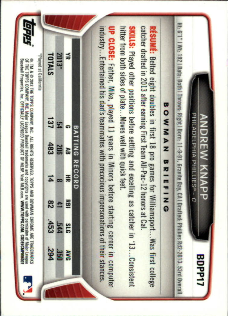 2013 Bowman Chrome Draft Draft Picks Baseball (Pick Card From List) C11 02-25 - Picture 25 of 237