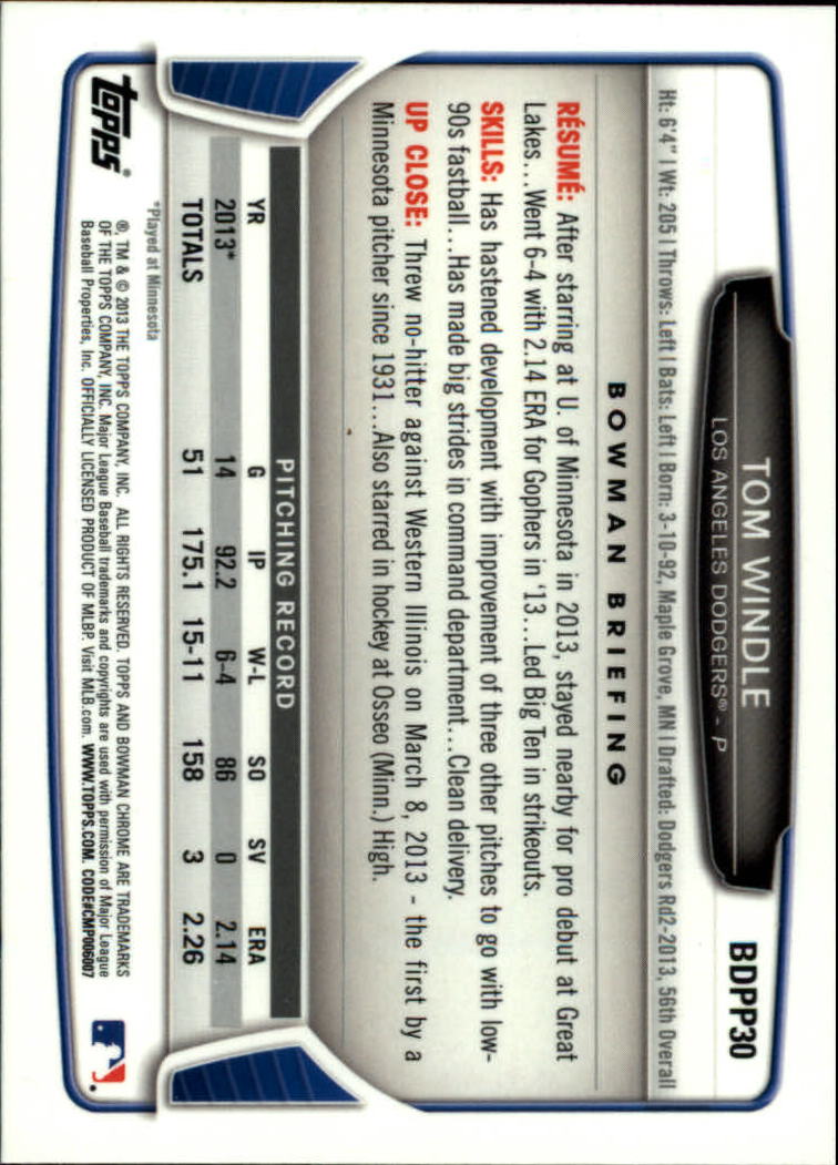 2013 Bowman Chrome Draft Draft Picks Baseball (Pick Card From List) C11 02-25 - Picture 49 of 237