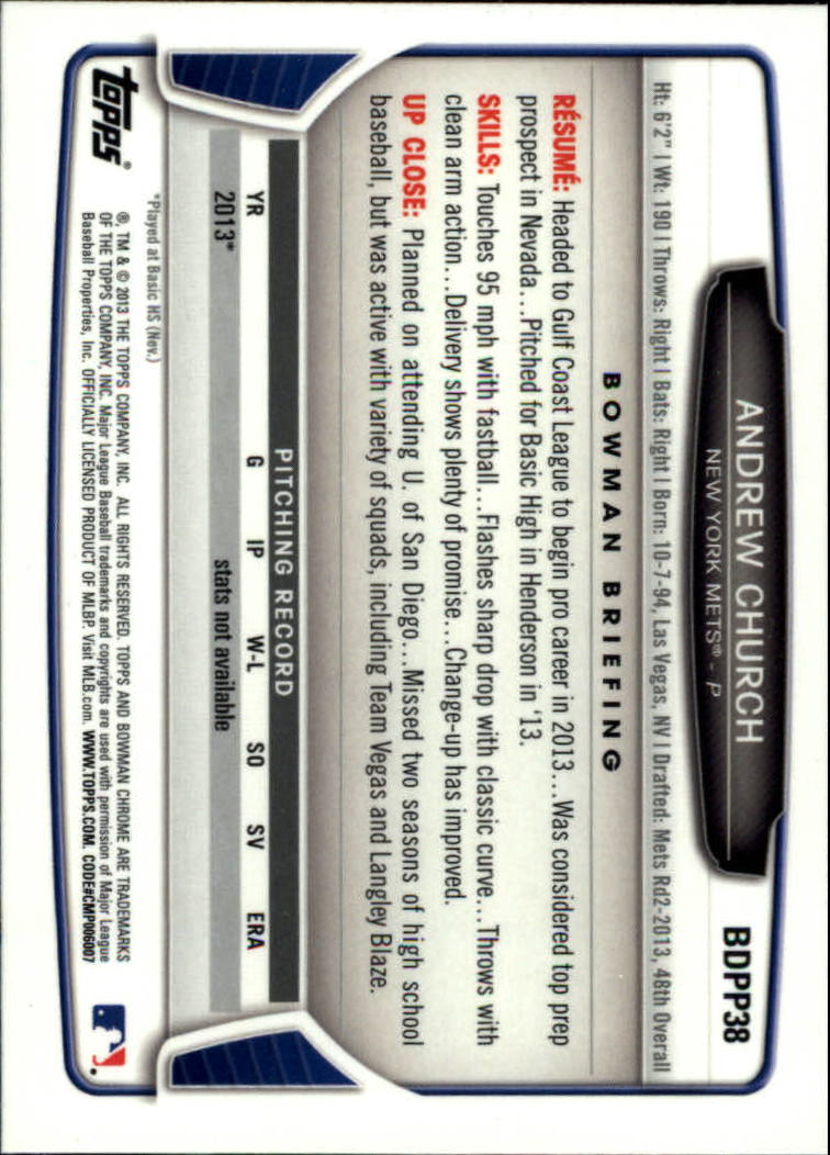 2013 Bowman Chrome Draft Draft Picks Baseball (Pick Card From List) C11 02-25 - Picture 59 of 237