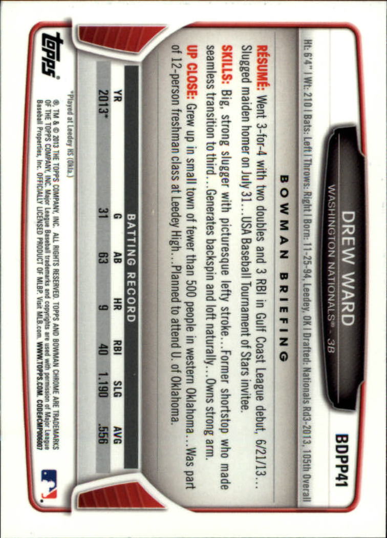 2013 Bowman Chrome Draft Draft Picks Baseball (Pick Card From List) C11 02-25 - Picture 65 of 237