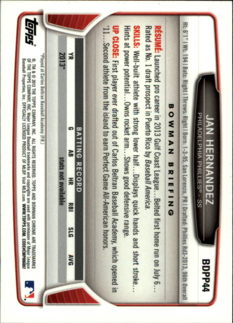 2013 Bowman Chrome Draft Draft Picks Baseball (Pick Card From List) C11 02-25 - Picture 71 of 237