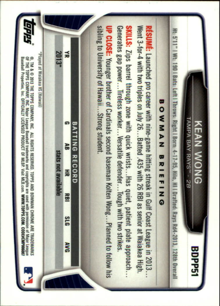 2013 Bowman Chrome Draft Draft Picks Baseball (Pick Card From List) C11 02-25 - Picture 83 of 237