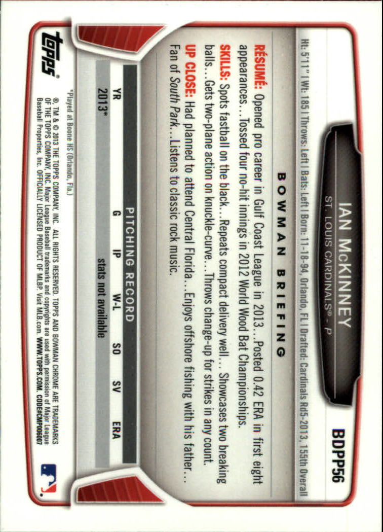 2013 Bowman Chrome Draft Draft Picks Baseball (Pick Card From List) C11 02-25 - Picture 93 of 237