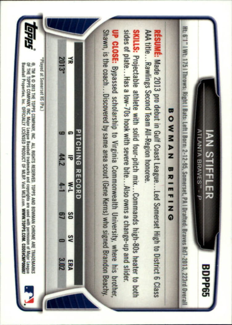 2013 Bowman Chrome Draft Draft Picks Baseball (Pick Card From List) C11 02-25 - Picture 111 of 237