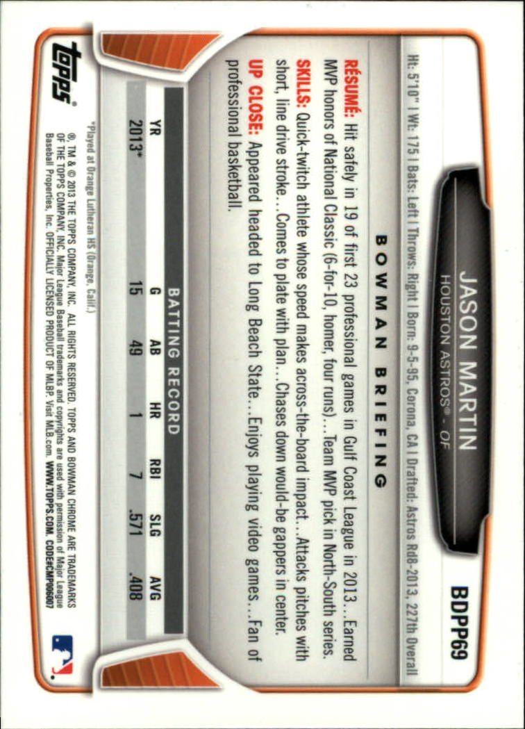 2013 Bowman Chrome Draft Draft Picks Baseball (Pick Card From List) C11 02-25 - Picture 119 of 237