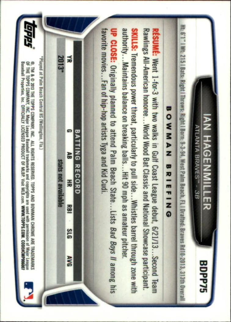 2013 Bowman Chrome Draft Draft Picks Baseball (Pick Card From List) C11 02-25 - Picture 129 of 237