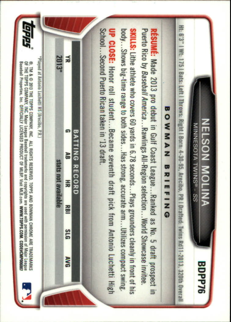 2013 Bowman Chrome Draft Draft Picks Baseball (Pick Card From List) C11 02-25 - Picture 131 of 237