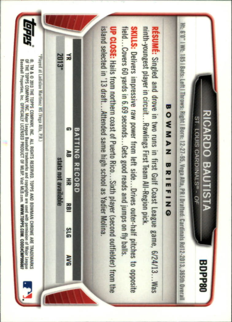 2013 Bowman Chrome Draft Draft Picks Baseball (Pick Card From List) C11 02-25 - Picture 139 of 237