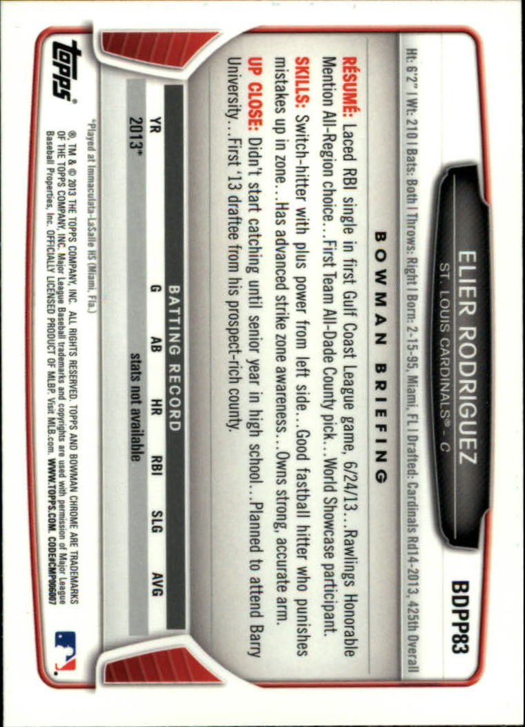 2013 Bowman Chrome Draft Draft Picks Baseball (Pick Card From List) C11 02-25 - Picture 145 of 237