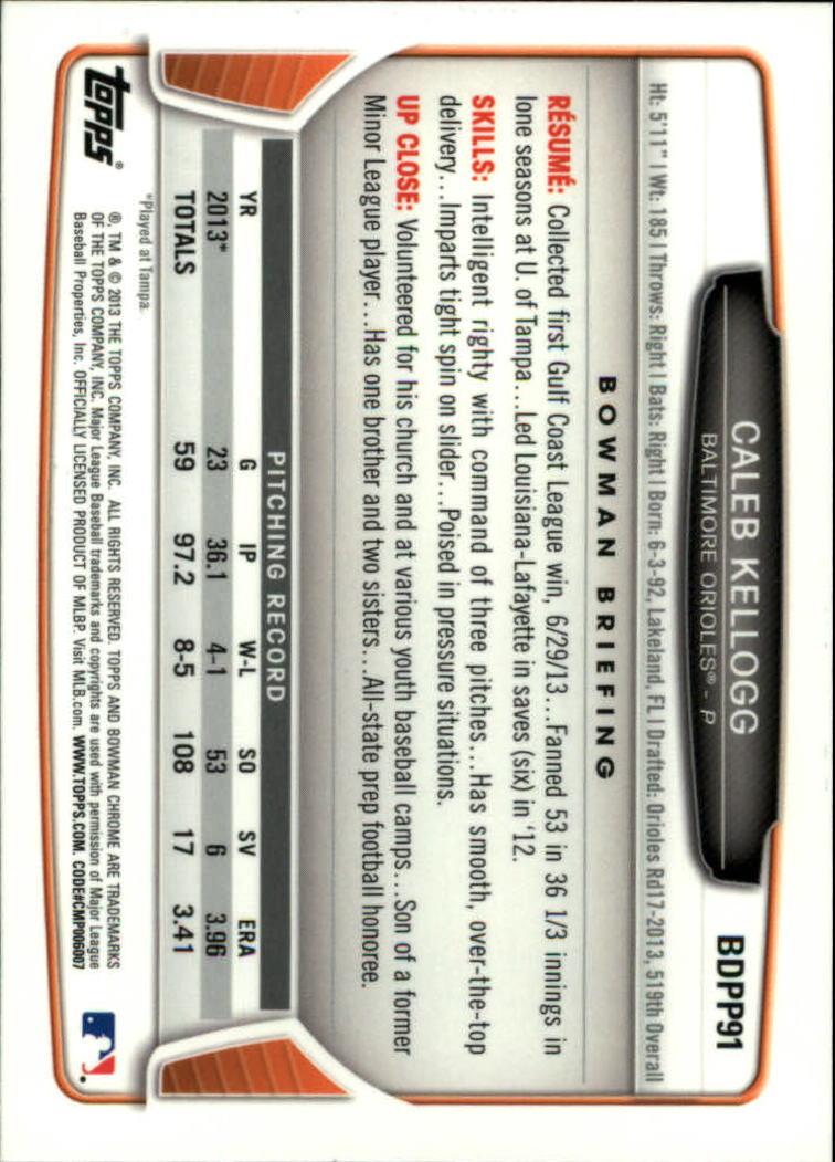 2013 Bowman Chrome Draft Draft Picks Baseball (Pick Card From List) C11 02-25 - Picture 161 of 237