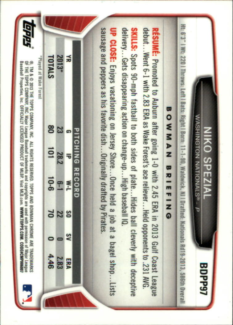 2013 Bowman Chrome Draft Draft Picks Baseball (Pick Card From List) C11 02-25 - Picture 171 of 237