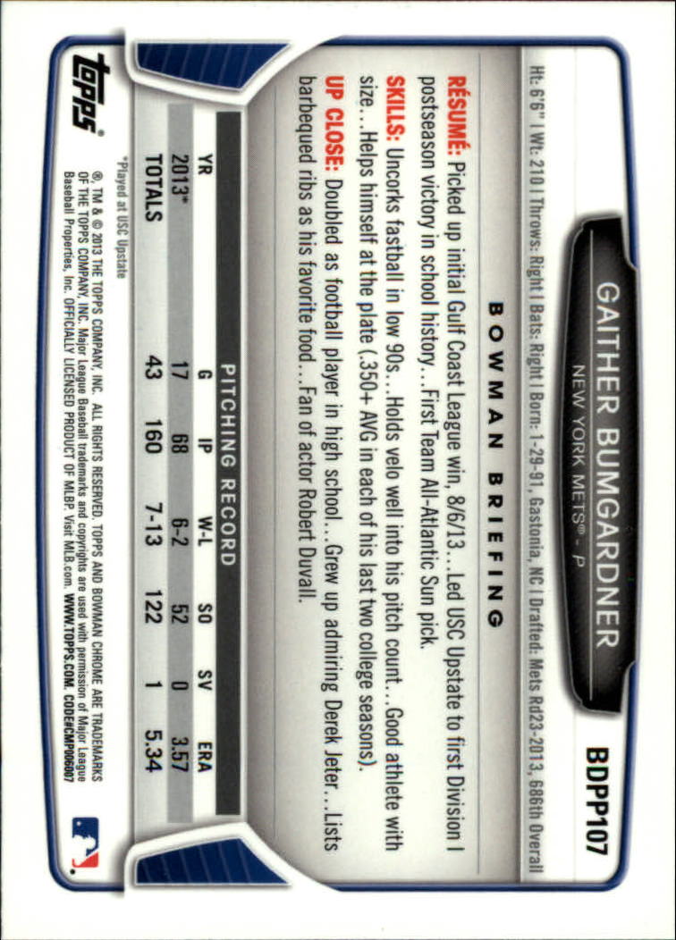 2013 Bowman Chrome Draft Draft Picks Baseball (Pick Card From List) C11 02-25 - Picture 191 of 237