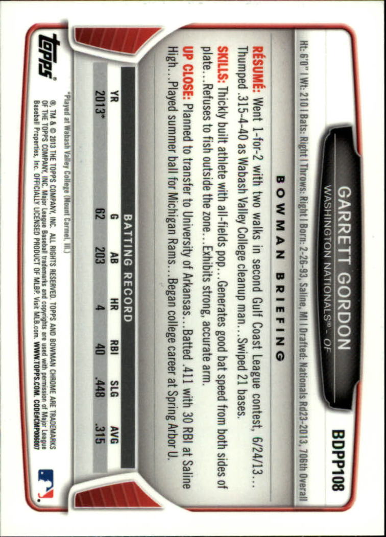 2013 Bowman Chrome Draft Draft Picks Baseball (Pick Card From List) C11 02-25 - Picture 193 of 237