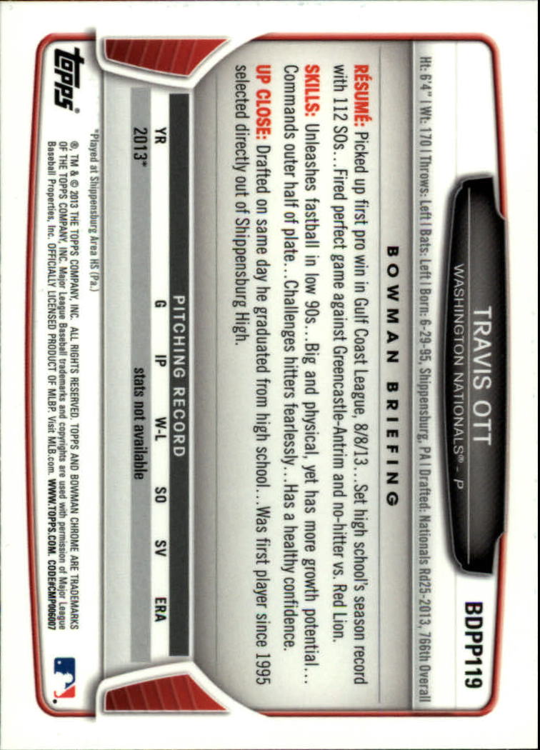 2013 Bowman Chrome Draft Draft Picks Baseball (Pick Card From List) C11 02-25 - Picture 215 of 237