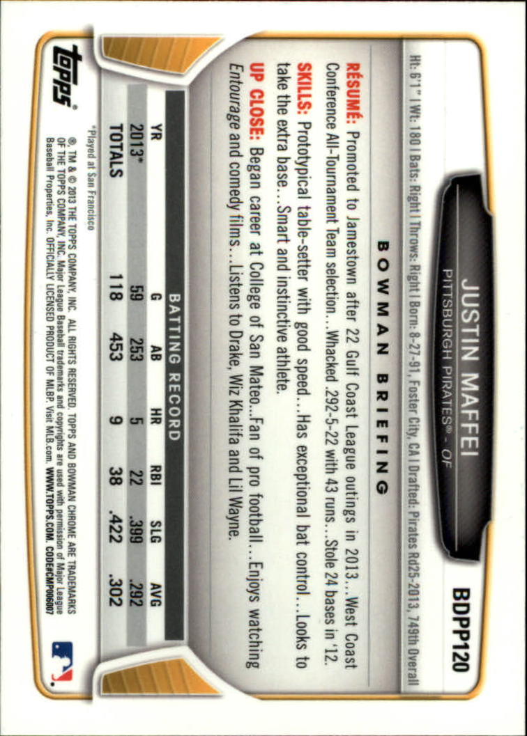 2013 Bowman Chrome Draft Draft Picks Baseball (Pick Card From List) C11 02-25 - Picture 217 of 237