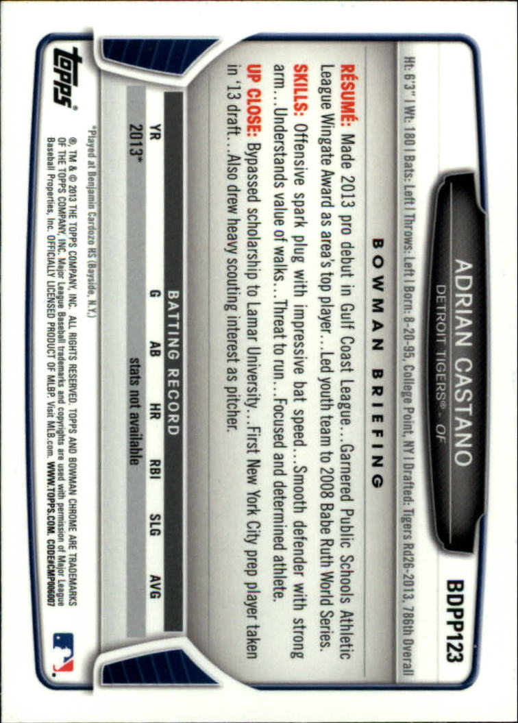 2013 Bowman Chrome Draft Draft Picks Baseball (Pick Card From List) C11 02-25 - Picture 223 of 237