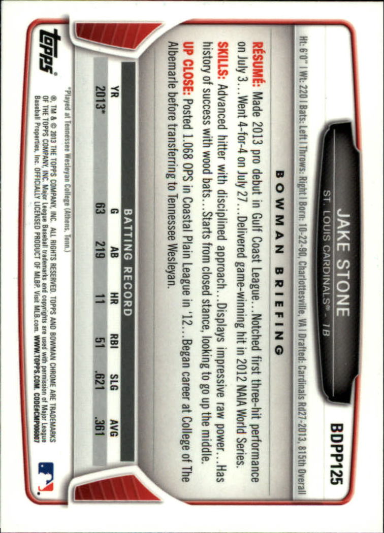 2013 Bowman Chrome Draft Draft Picks Baseball (Pick Card From List) C11 02-25 - Picture 227 of 237