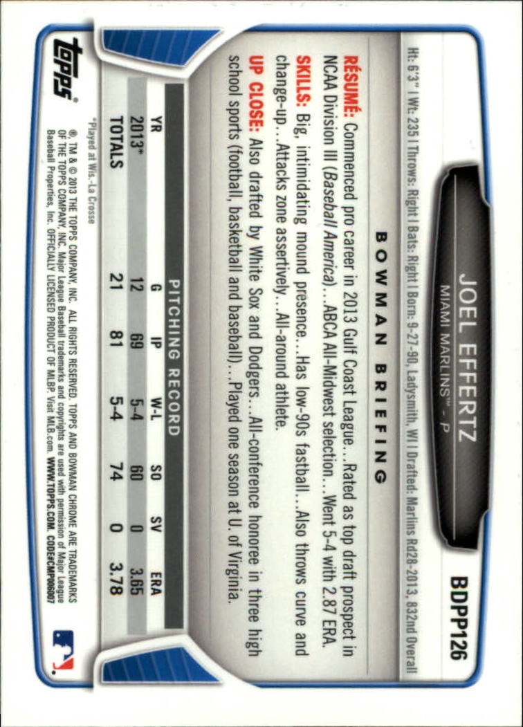 2013 Bowman Chrome Draft Draft Picks Baseball (Pick Card From List) C11 02-25 - Picture 229 of 237