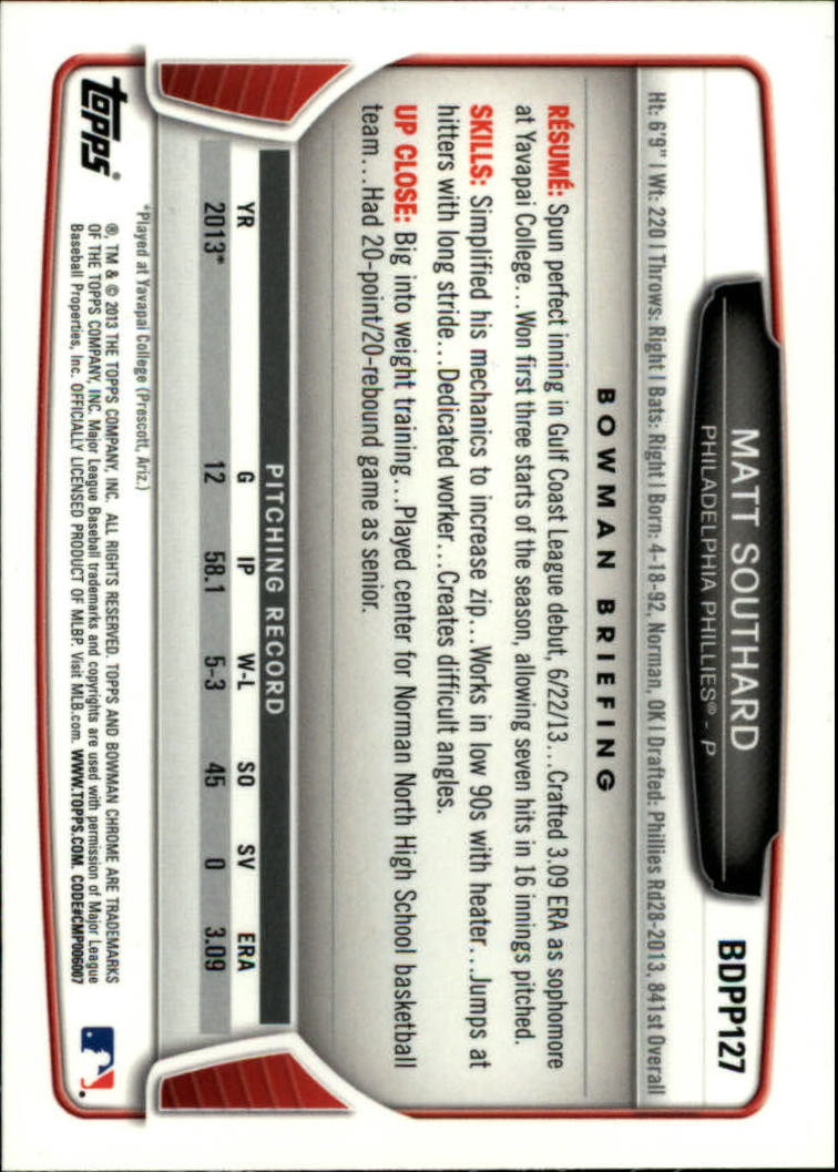 2013 Bowman Chrome Draft Draft Picks Baseball (Pick Card From List) C11 02-25 - Picture 231 of 237