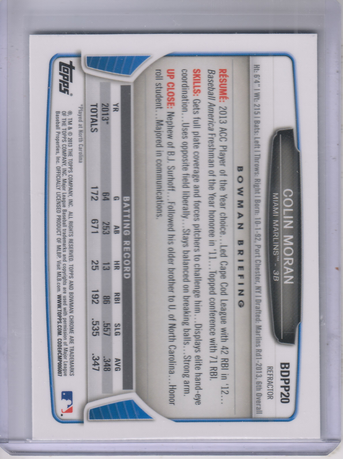 2013 Bowman Chrome Draft Picks Baseball Refractor Singles - You Choose - Picture 31 of 218